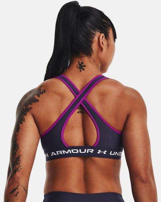 UA Crossback Mid Bra-GRY image number 1