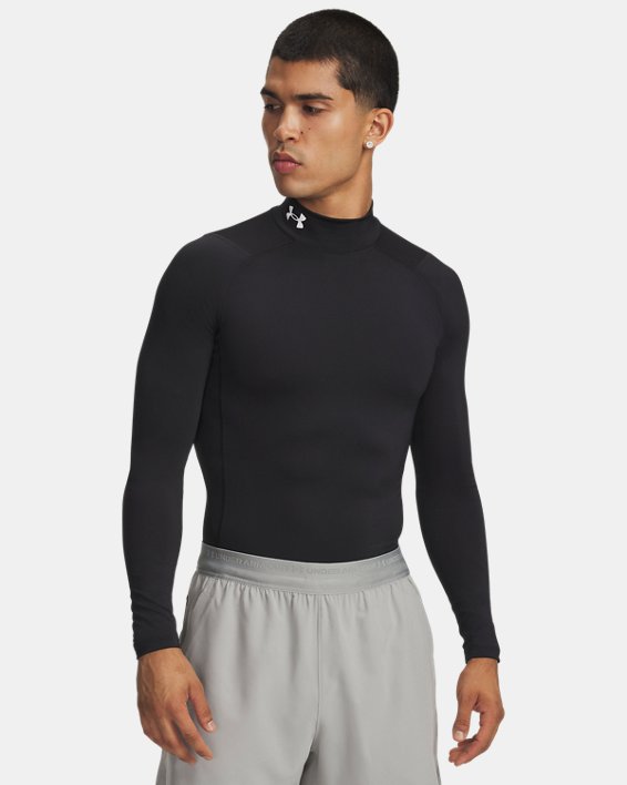 Remera manga larga de compresion HeatGear&reg; Mock para hombre