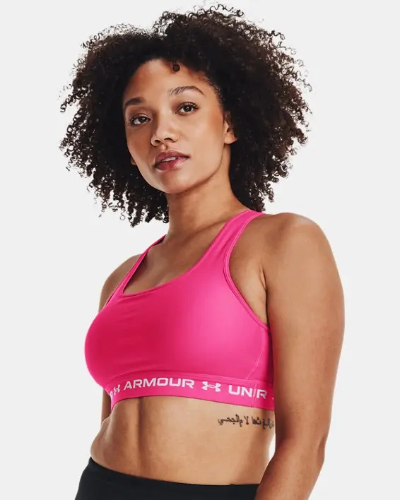 Bra deportivo de impacto medio Armour® Mid Crossback para mujer image number 2