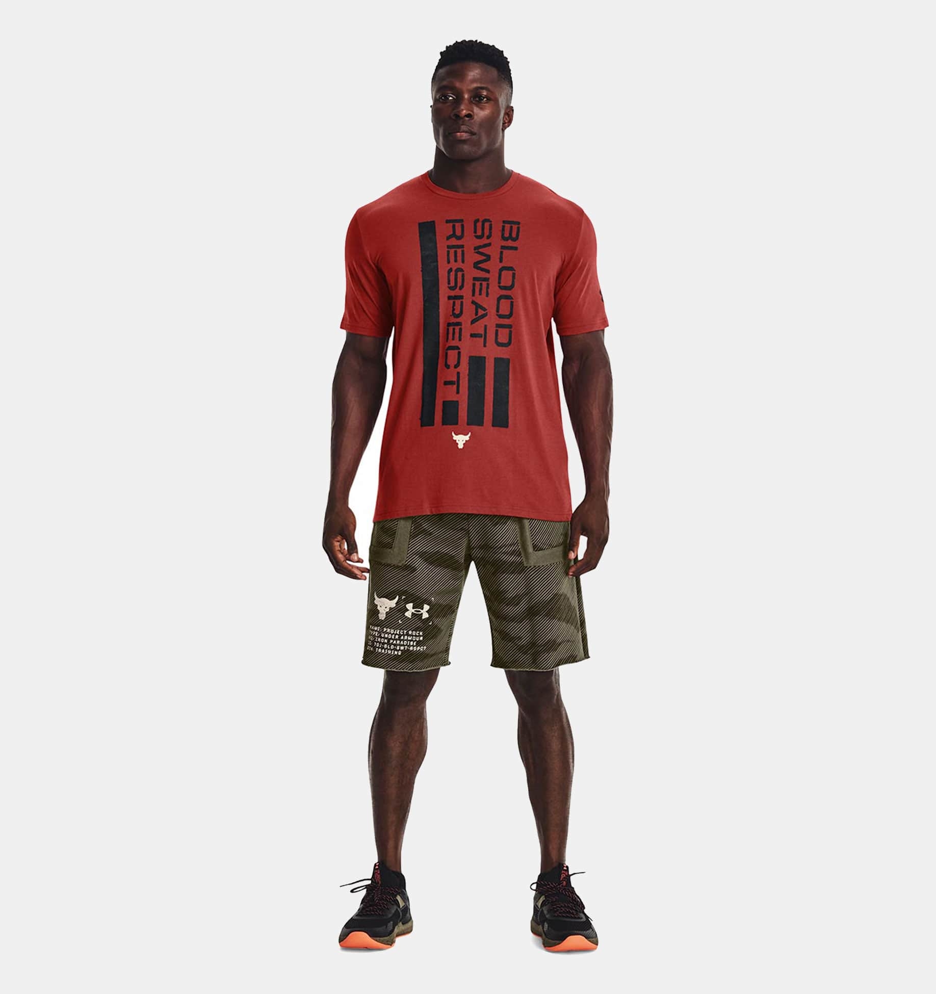 Remera UA Project Rock BSR Flag para hombre  image number 2