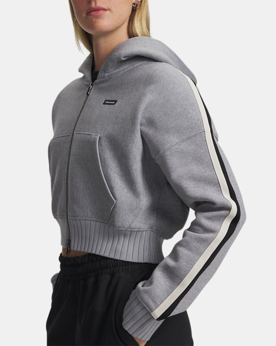 Buzo Crop con Capucha Icon Heavyweight Fleece Full-Zip para Mujer image number 3