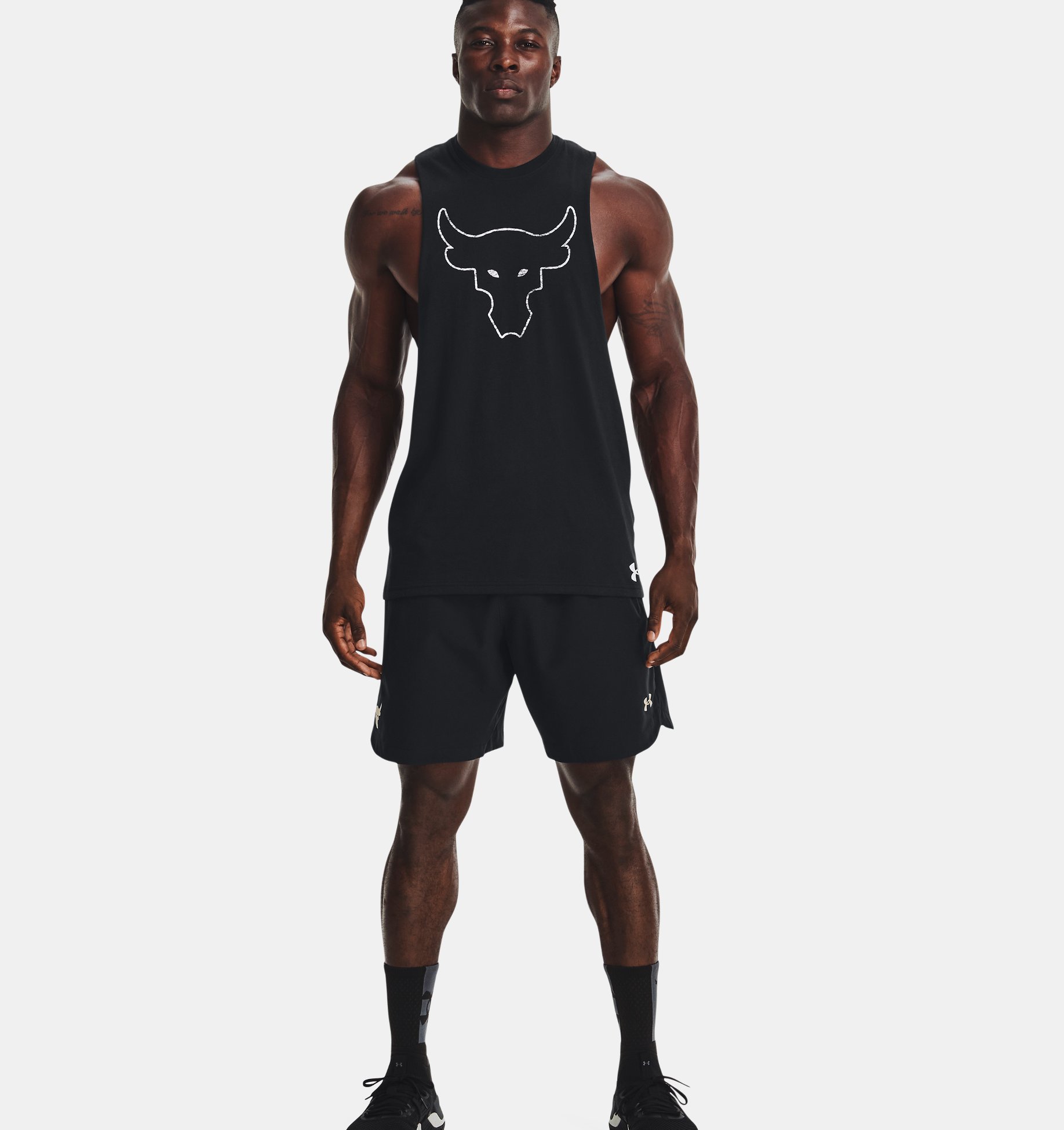 Short de entrenamiento UA Pjt Rock Woven Shorts para hombre image number 2