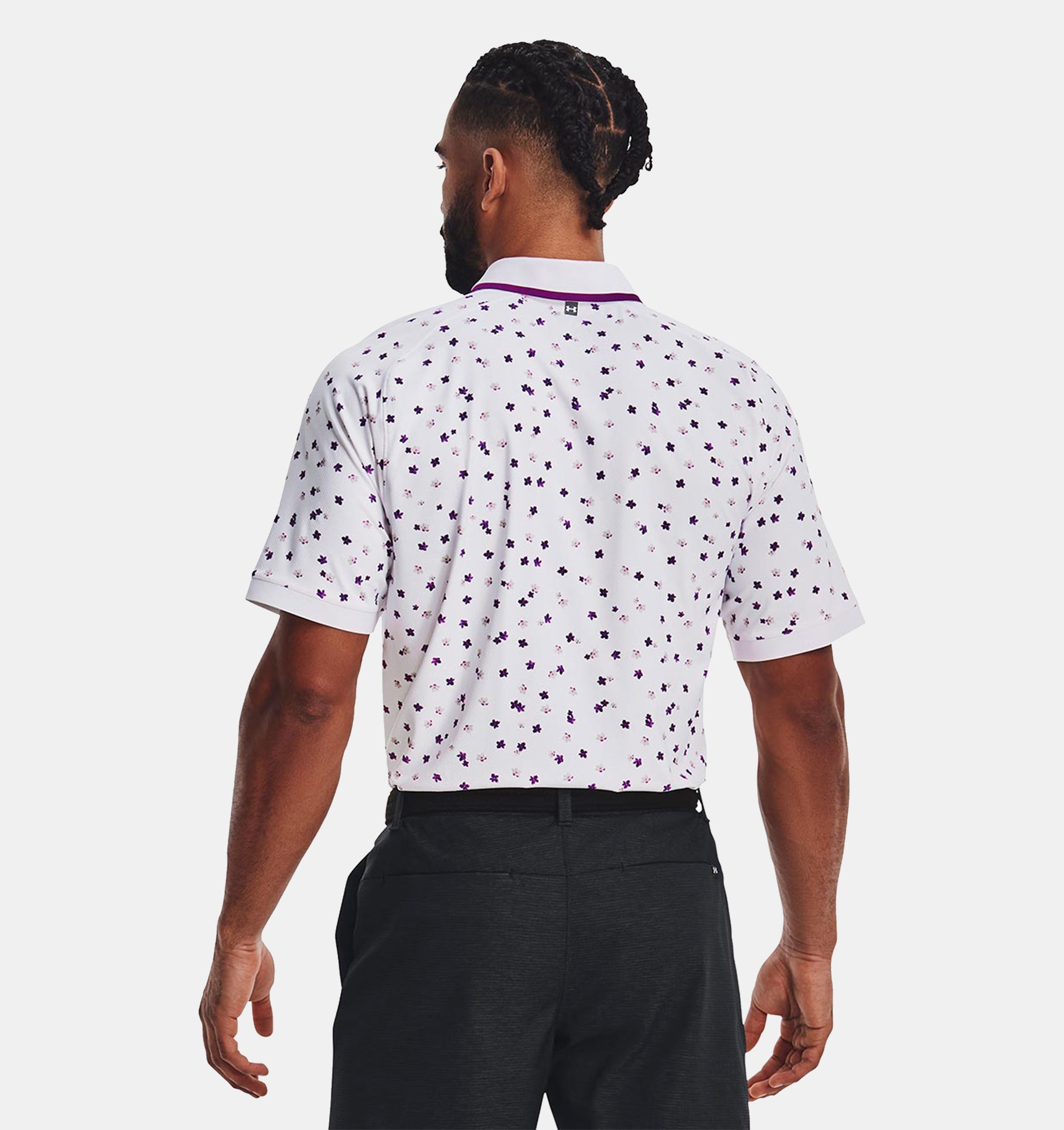UA Iso-Chill Floral Polo-WHT,SM image number 1