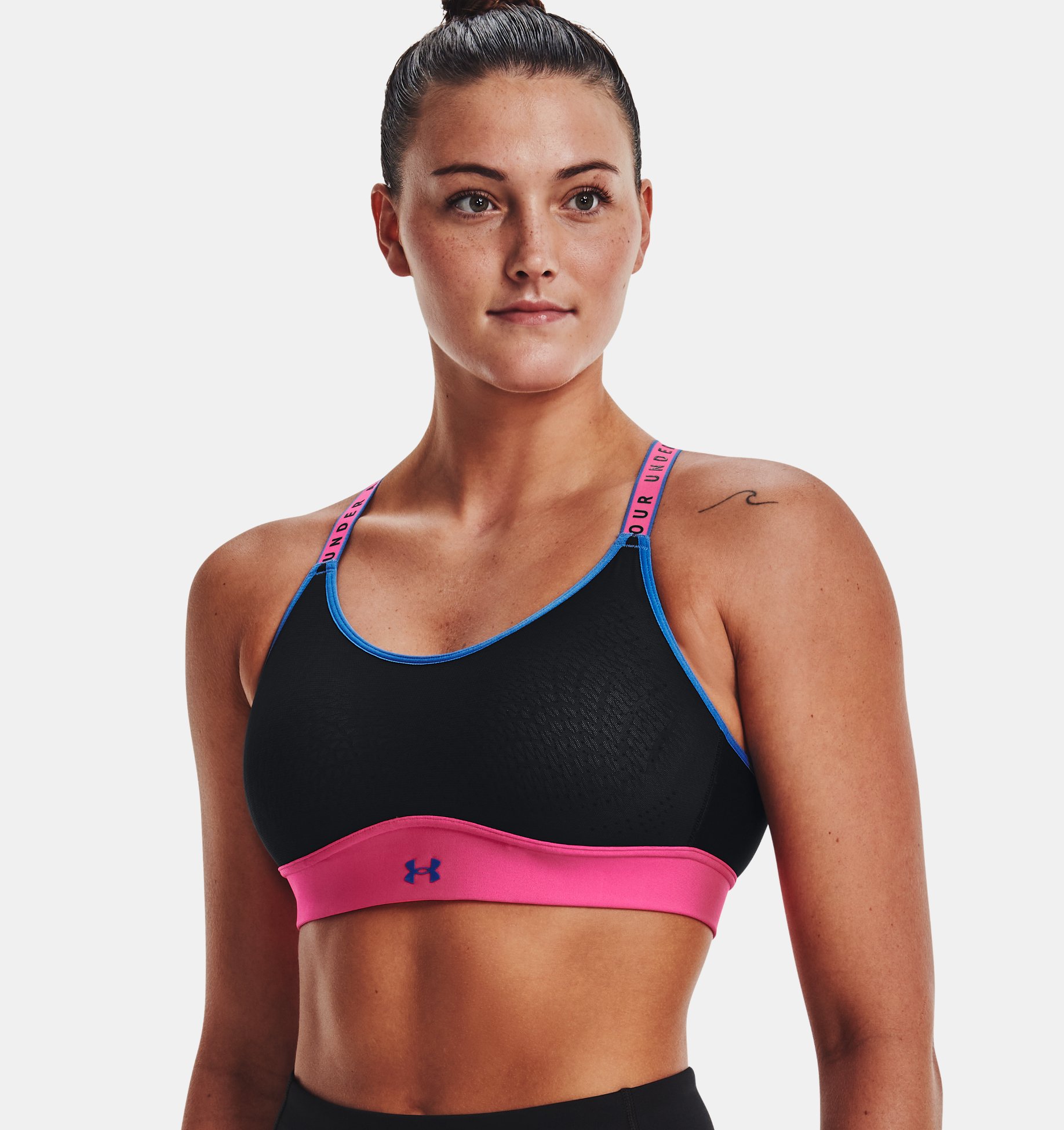 Bra deportivo UA Infinity Mid Blocked para mujer image number 2