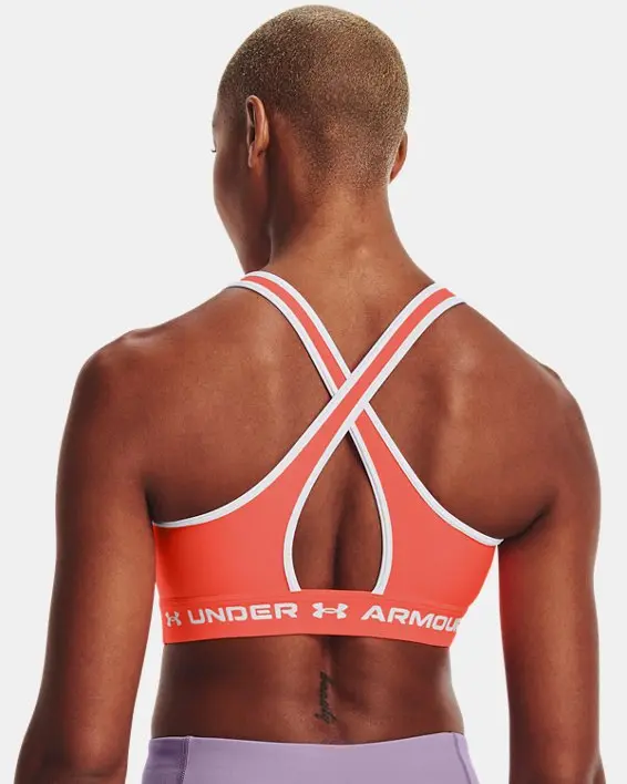Bra deportivo de impacto medio Armour® Mid Crossback para mujer image number 4