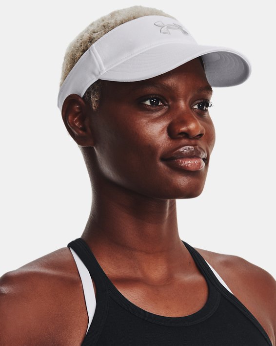 Women's UA Blitzing Visor-WHT image number 2