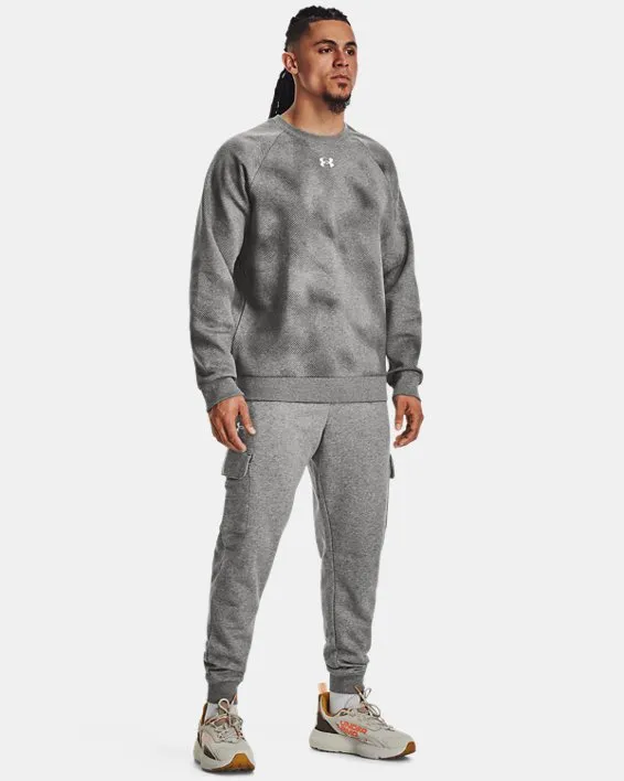 UA Rival Fleece Printed Crew image number 2