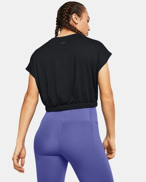 Remera crop de Entrenamiento Meridian Bubble Hem para Mujer image number 1