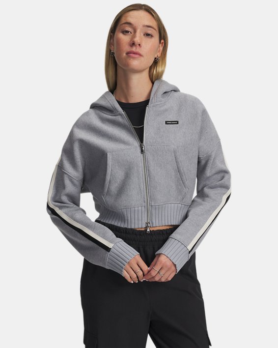 Buzo Crop con Capucha Icon Heavyweight Fleece Full-Zip para Mujer