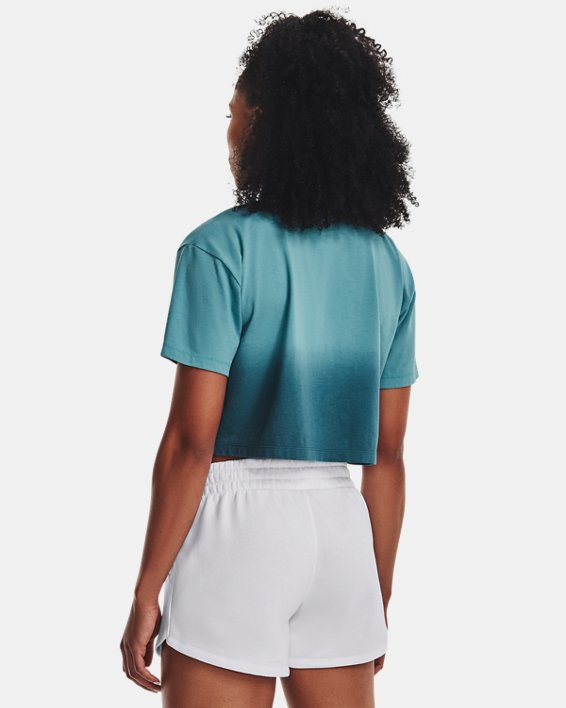 Remera UA Branded Dip Dye Crop para Mujer image number 1