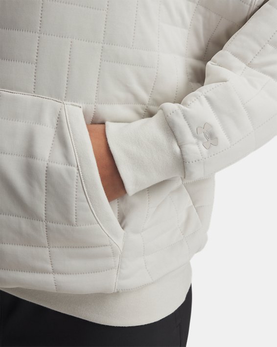 Hoodie UA Unstoppable Fleece Textured para Mujer image number 3