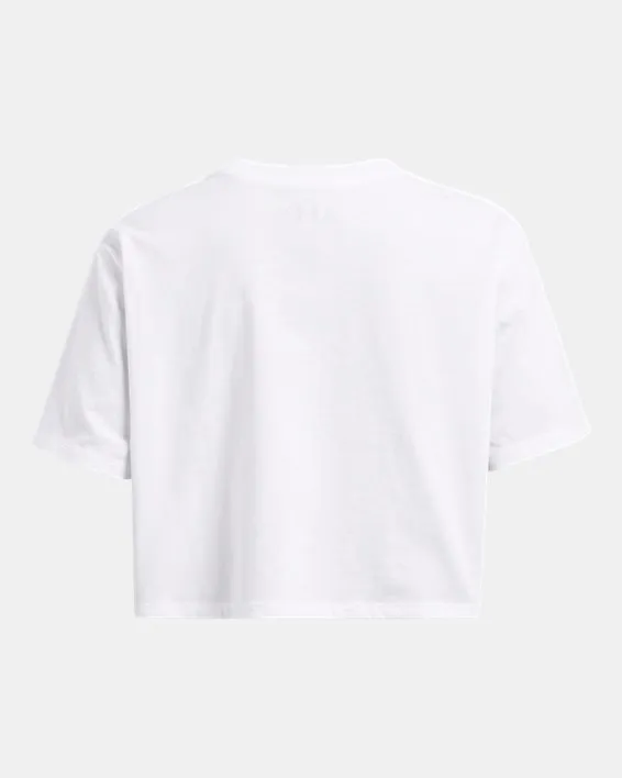 UA W BOXY CROP BRAND SS ARG image number 3
