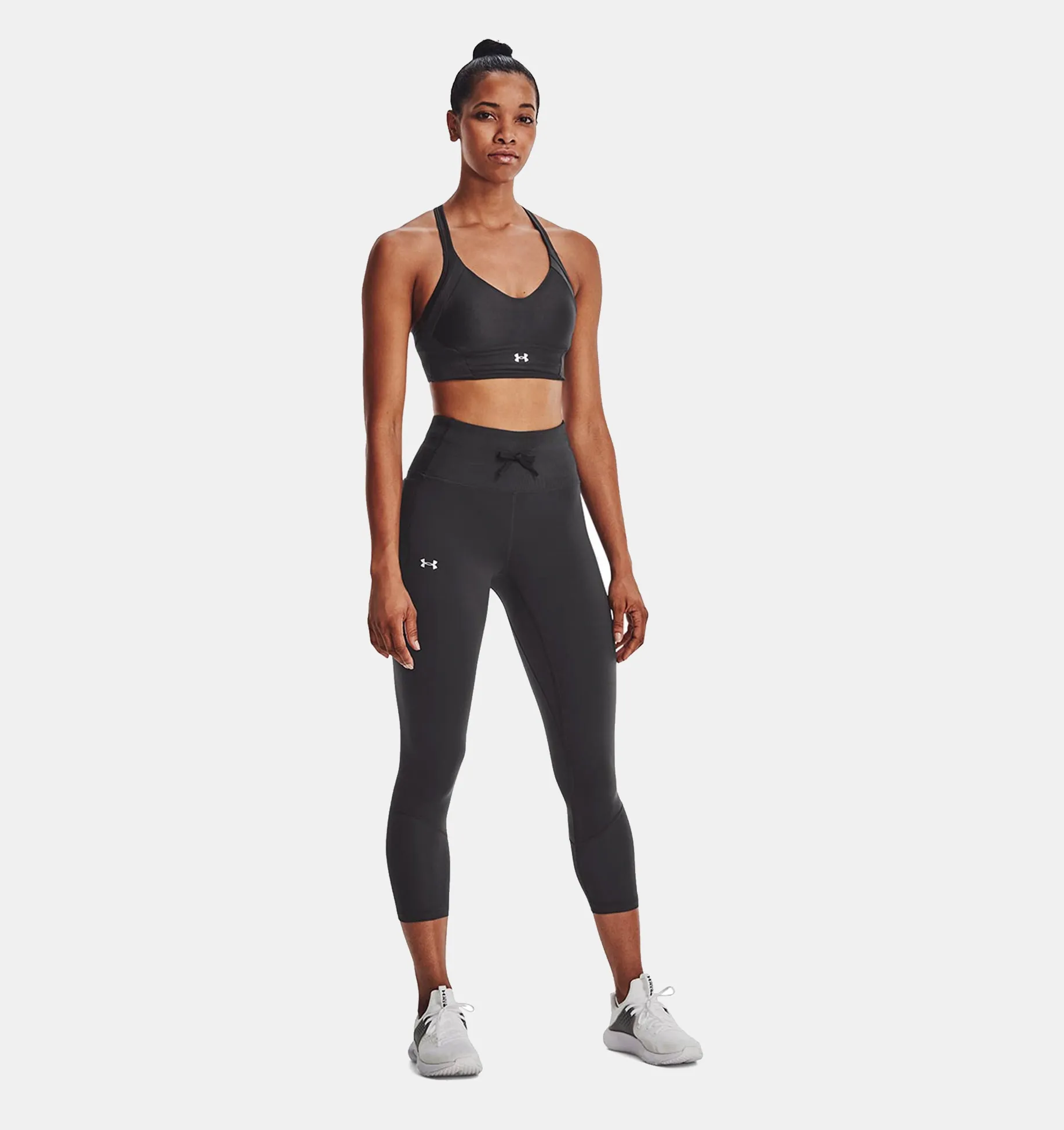 Leggings UA Meridian Rib Waistband Ankle para mujer image number 2