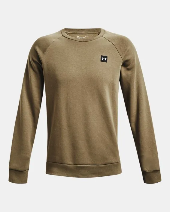 Buzo con cuello redondo de tejido Fleece UA Rival para hombre image number 4
