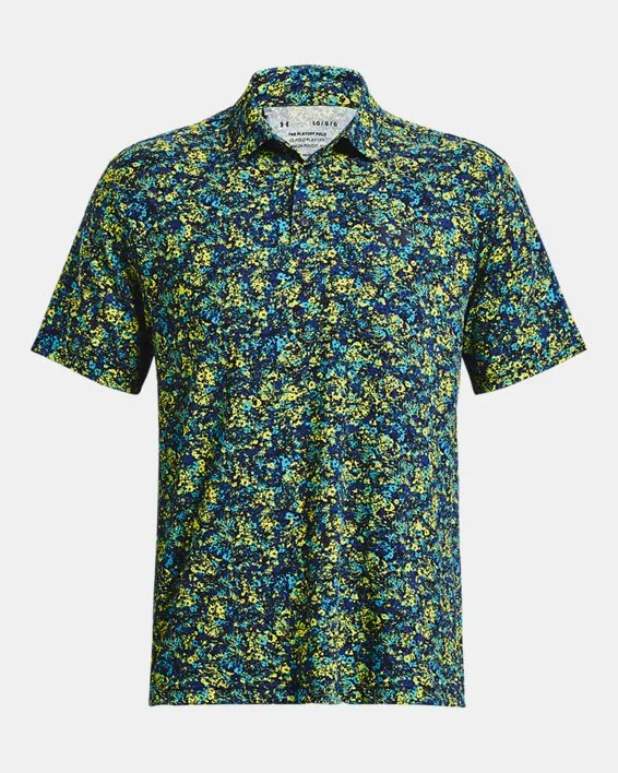 UA Playoff 3.0 Printed Polo-BLU image number 4