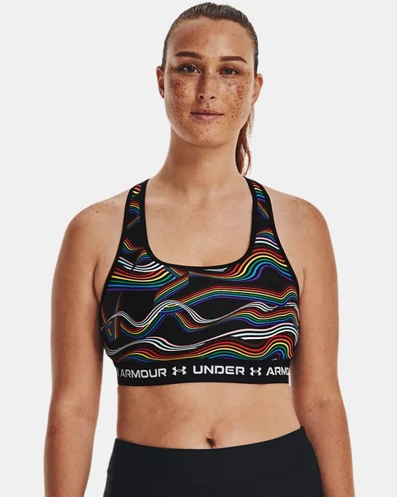 Bra deportivo Armour® Mid Crossback Pride para Mujer image number 3