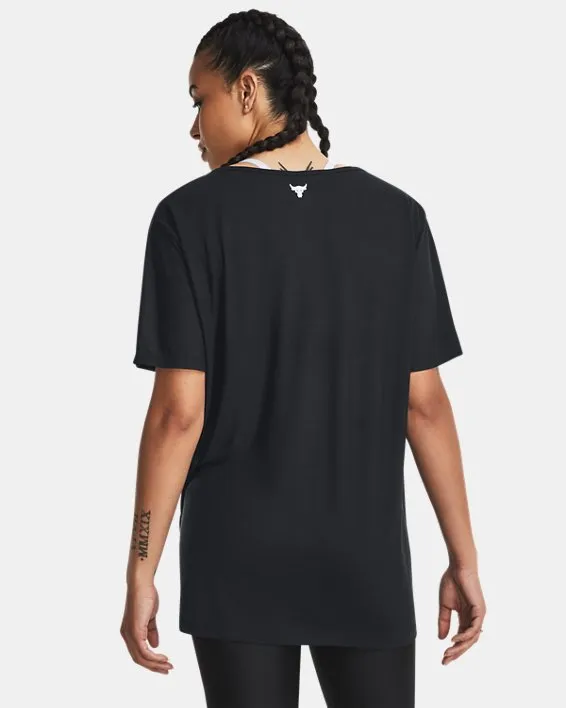 Remera de Entrenamiento Project Rock Completer Deep V para Mujer image number 1