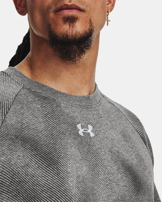 UA Rival Fleece Printed Crew image number 3
