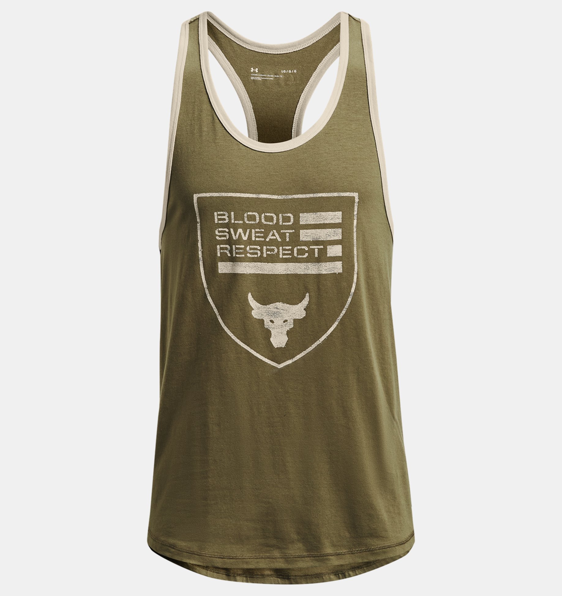 Musculosa UA Project Rock BSR Flag para hombre image number 4