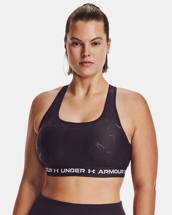 Sport Bra UA Crossback Mid Emboss para Mujer image number 4