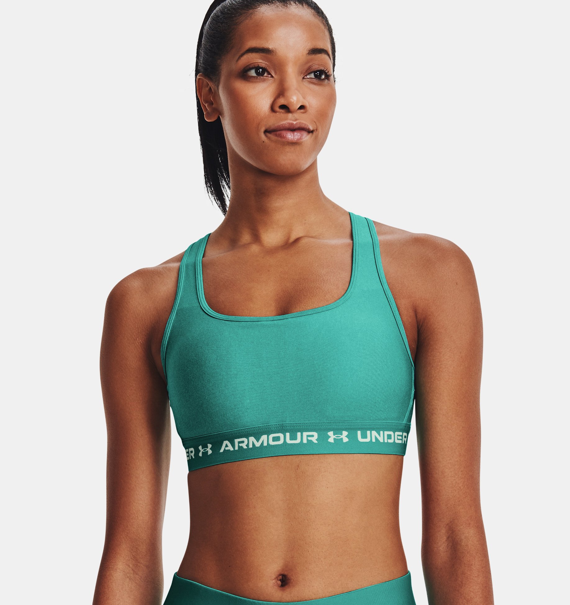 Bra UA Armour Mid Crossback Heather para mujer