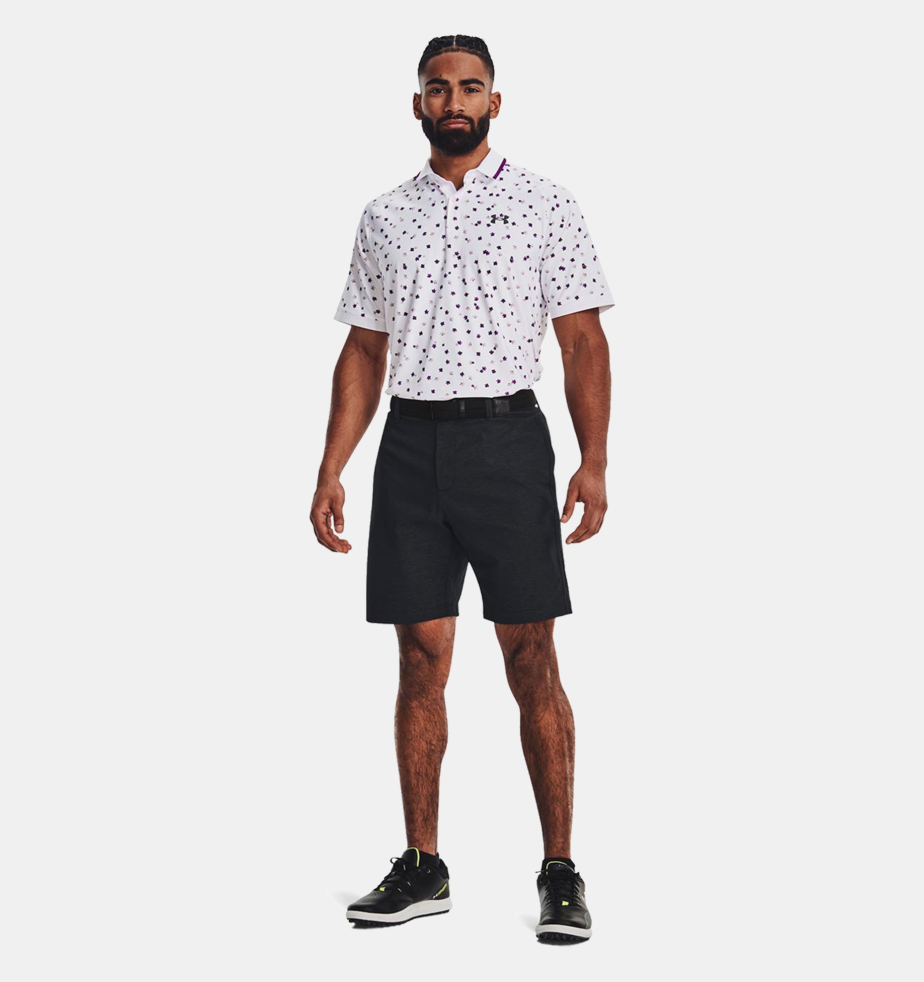UA Iso-Chill Floral Polo-WHT,SM image number 4