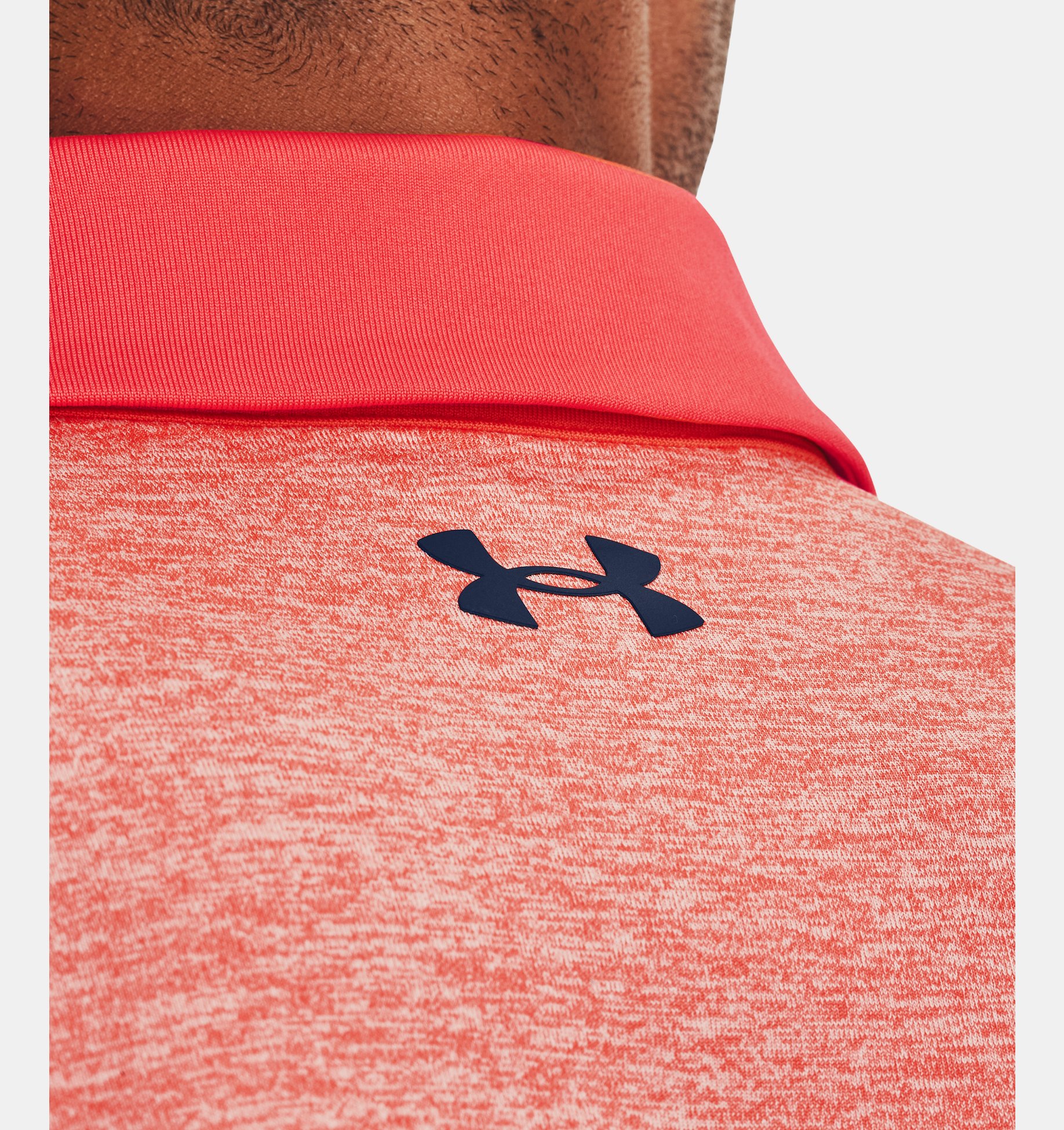 UA Playoff Polo 2.0 Heather-RED image number 3