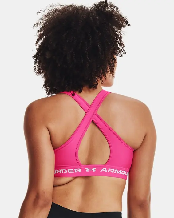 Bra deportivo de impacto medio Armour® Mid Crossback para mujer image number 4