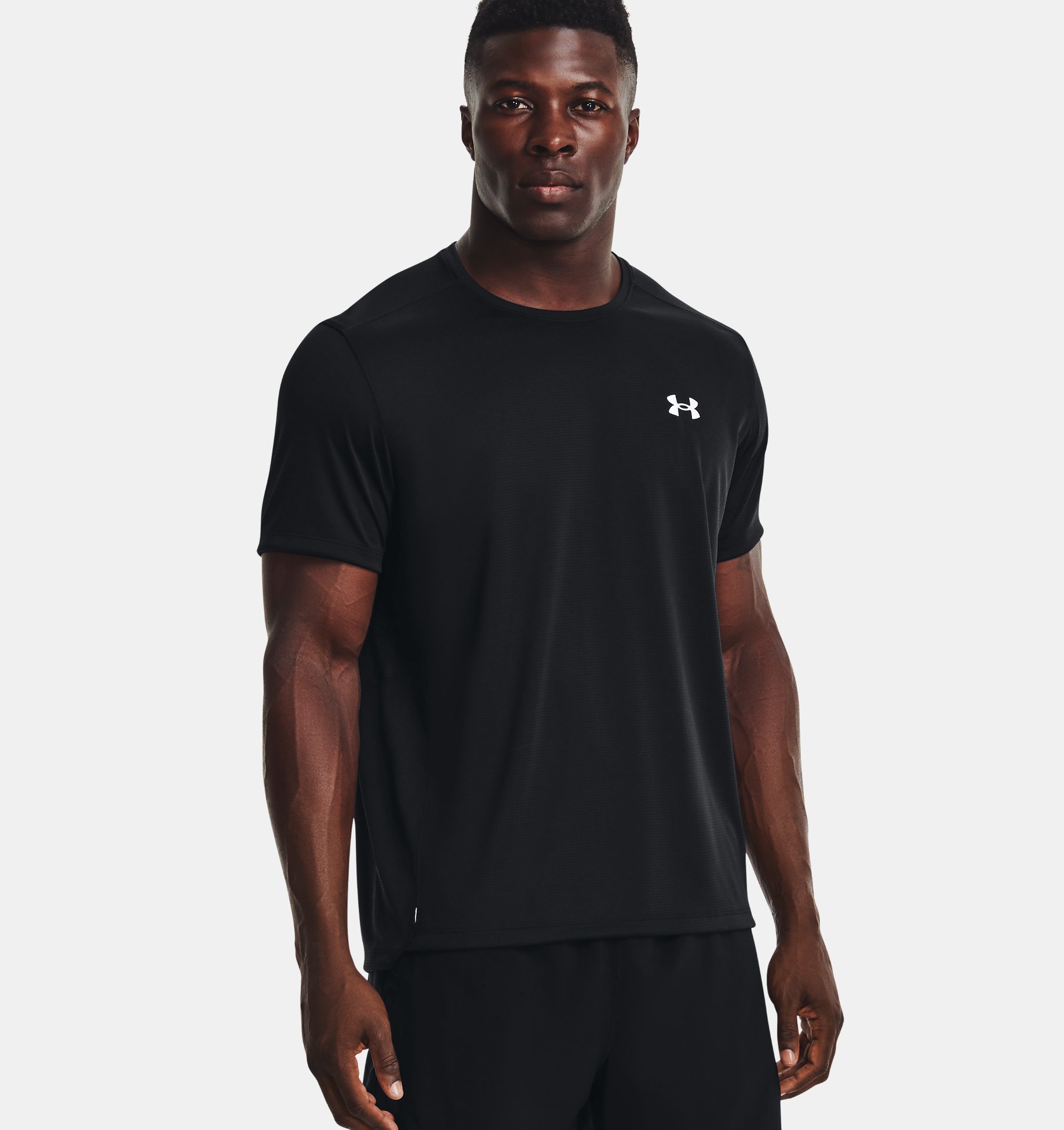 UA SPEED STRIDE 2.0 TEE-BLK,SM