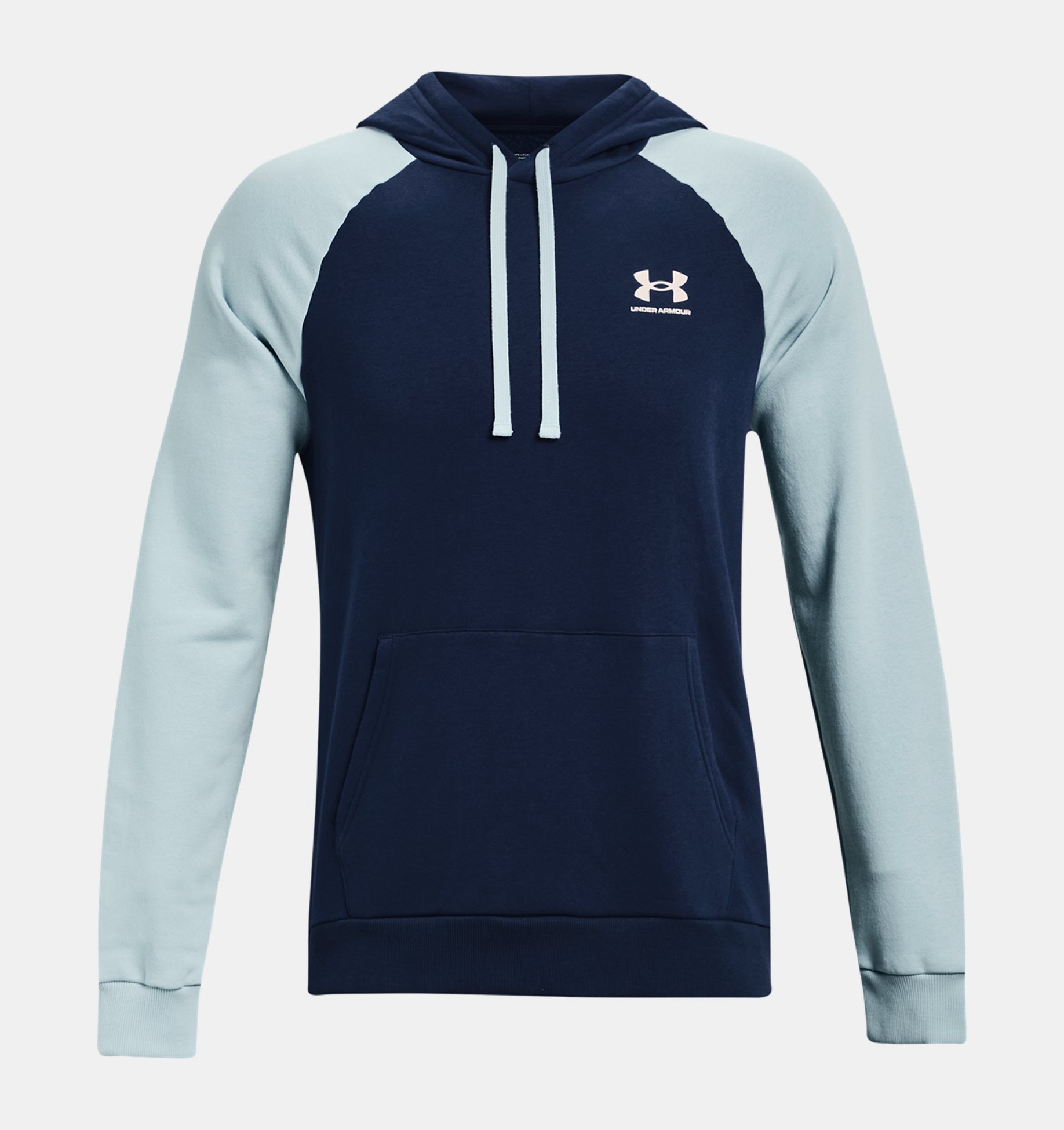 Buzo con capucha UA Rival Fleece Colorblock Hoodie para hombre image number 3