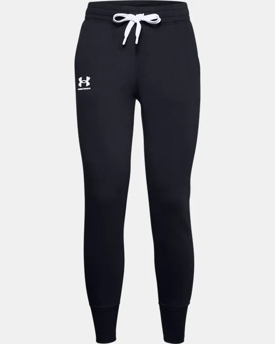Joggers de tejido Fleece Under Armour Rival para mujer image number 4
