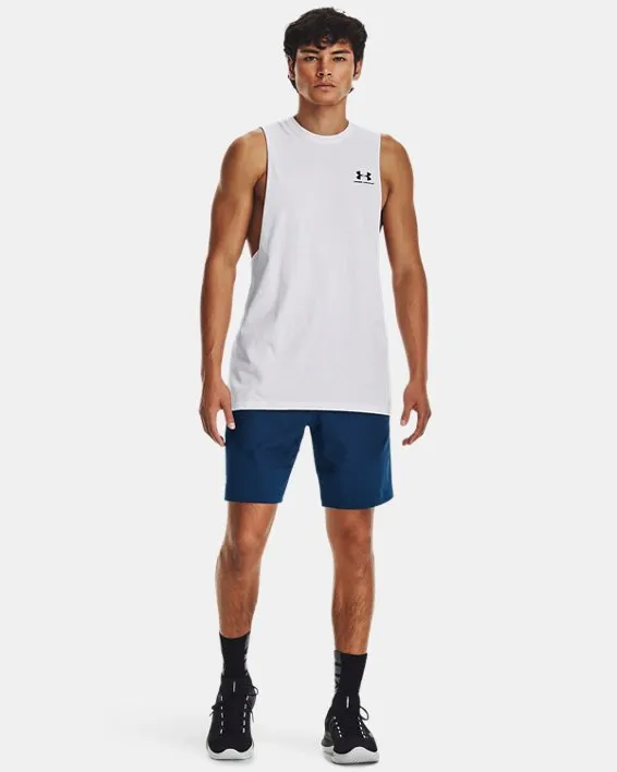 UA LEFT CHEST CUT OFF TANK image number 2