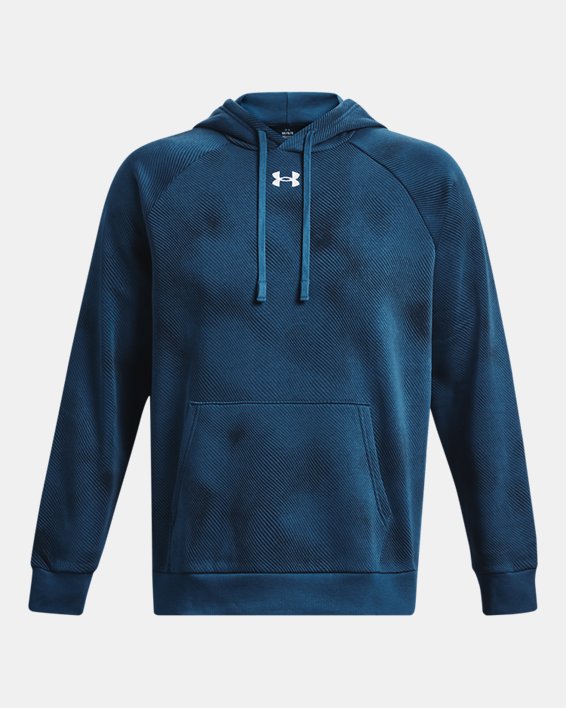 Buzo con capucha estampada UA Rival Fleece para hombre image number 4