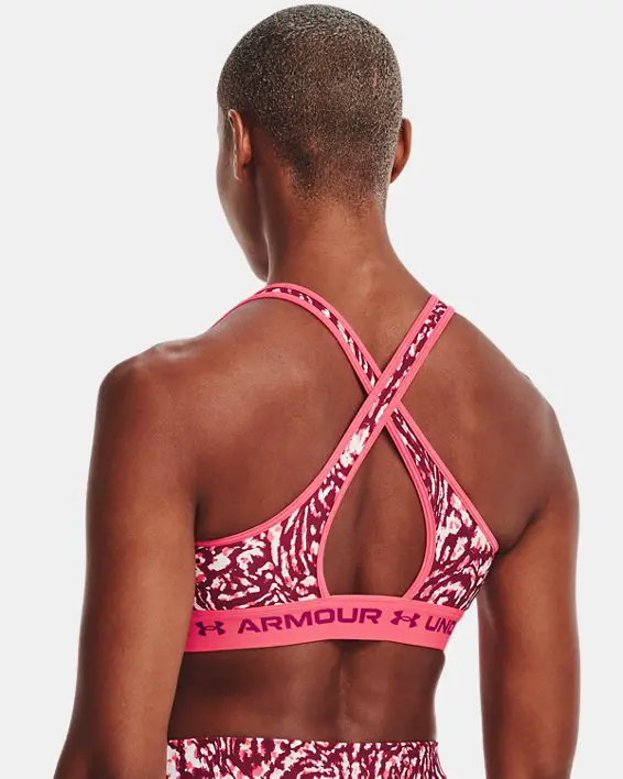 Bra deportivo Armour® Mid Crossback Printed para mujer image number 4