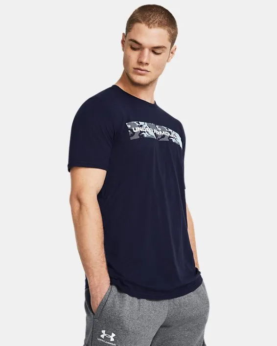 UA M CAMO CHEST STRIPE SS AR