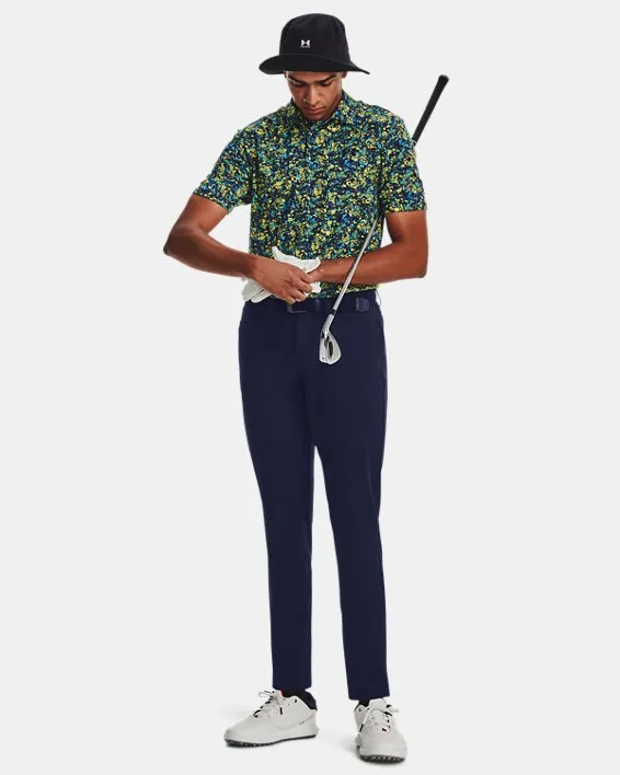 UA Playoff 3.0 Printed Polo-BLU image number 2