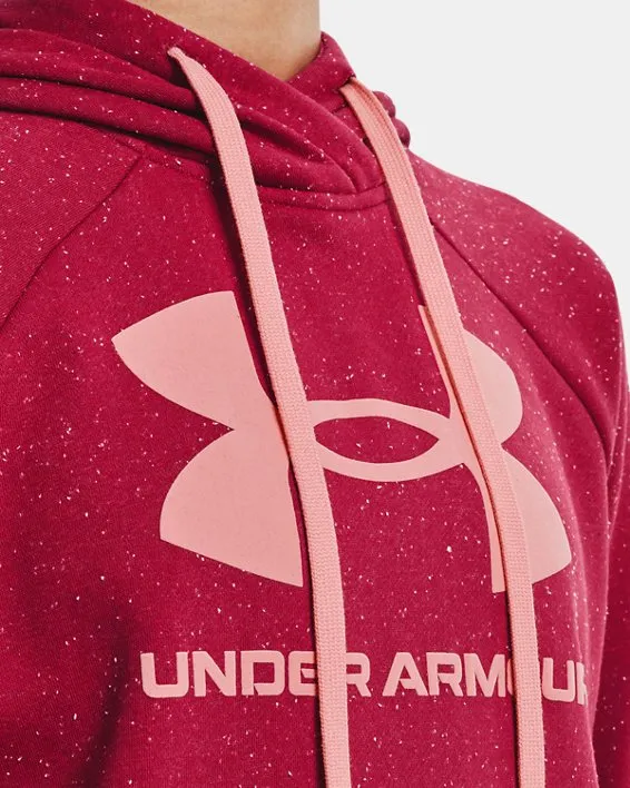 Buzo con capucha UA Rival Fleece Logo para mujer image number 3