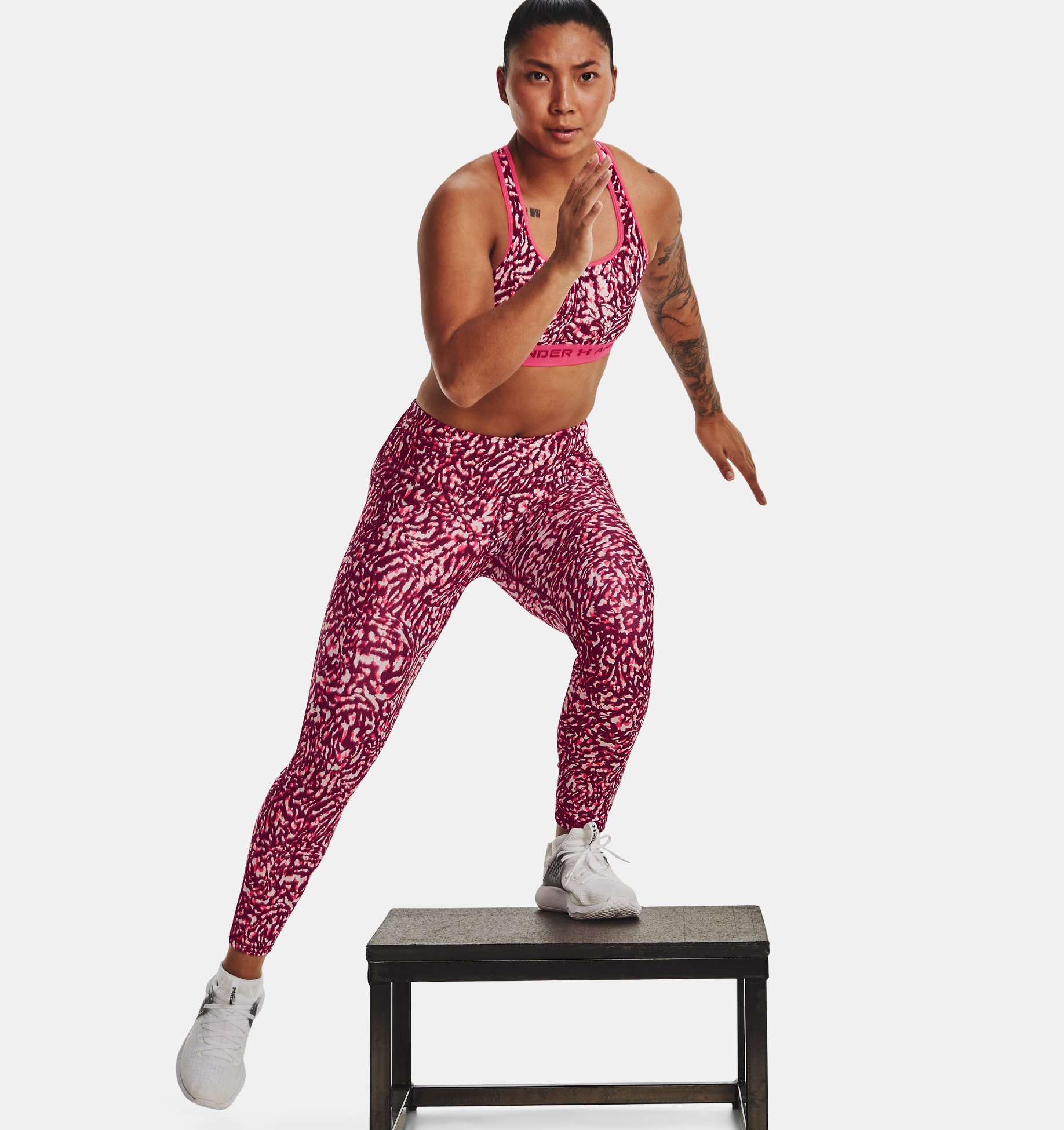 Leggings HeatGear® Armour No-Slip Waistband Printed Ankle para mujer