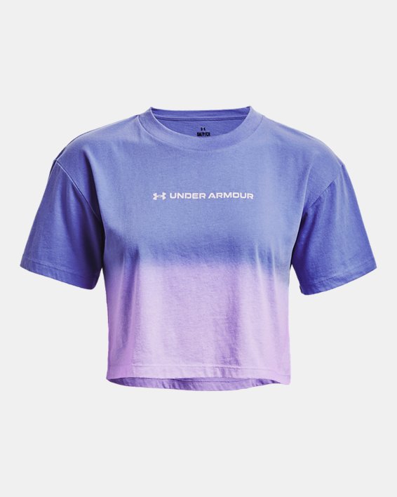 Remera UA Branded Dip Dye Crop para Mujer image number 4