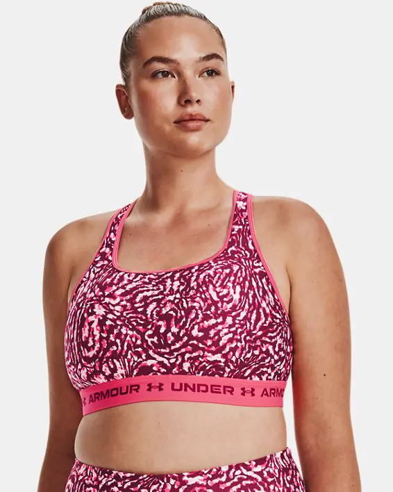 Bra deportivo Armour® Mid Crossback Printed para mujer image number 3