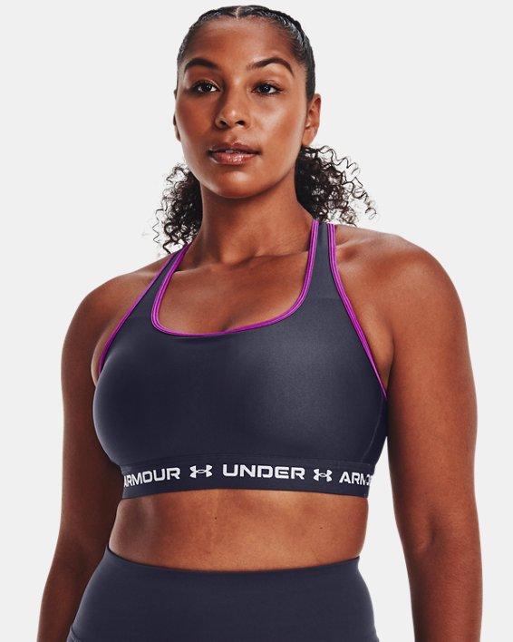 UA Crossback Mid Bra-GRY image number 3