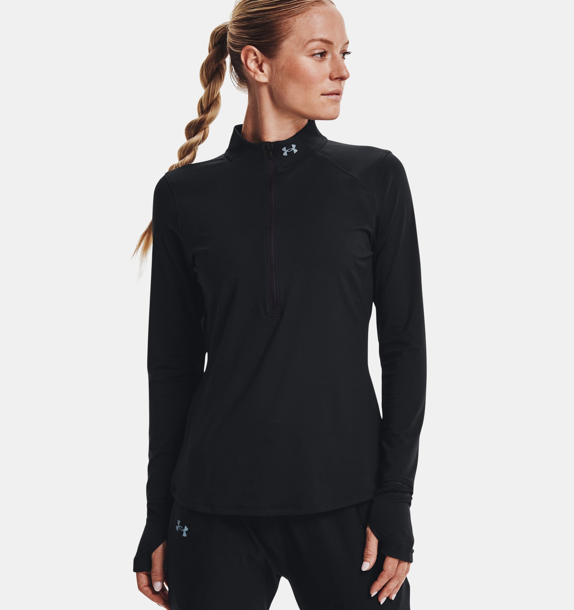 UA Qualifier Run 2.0 1/2 Zip-BLK-XS