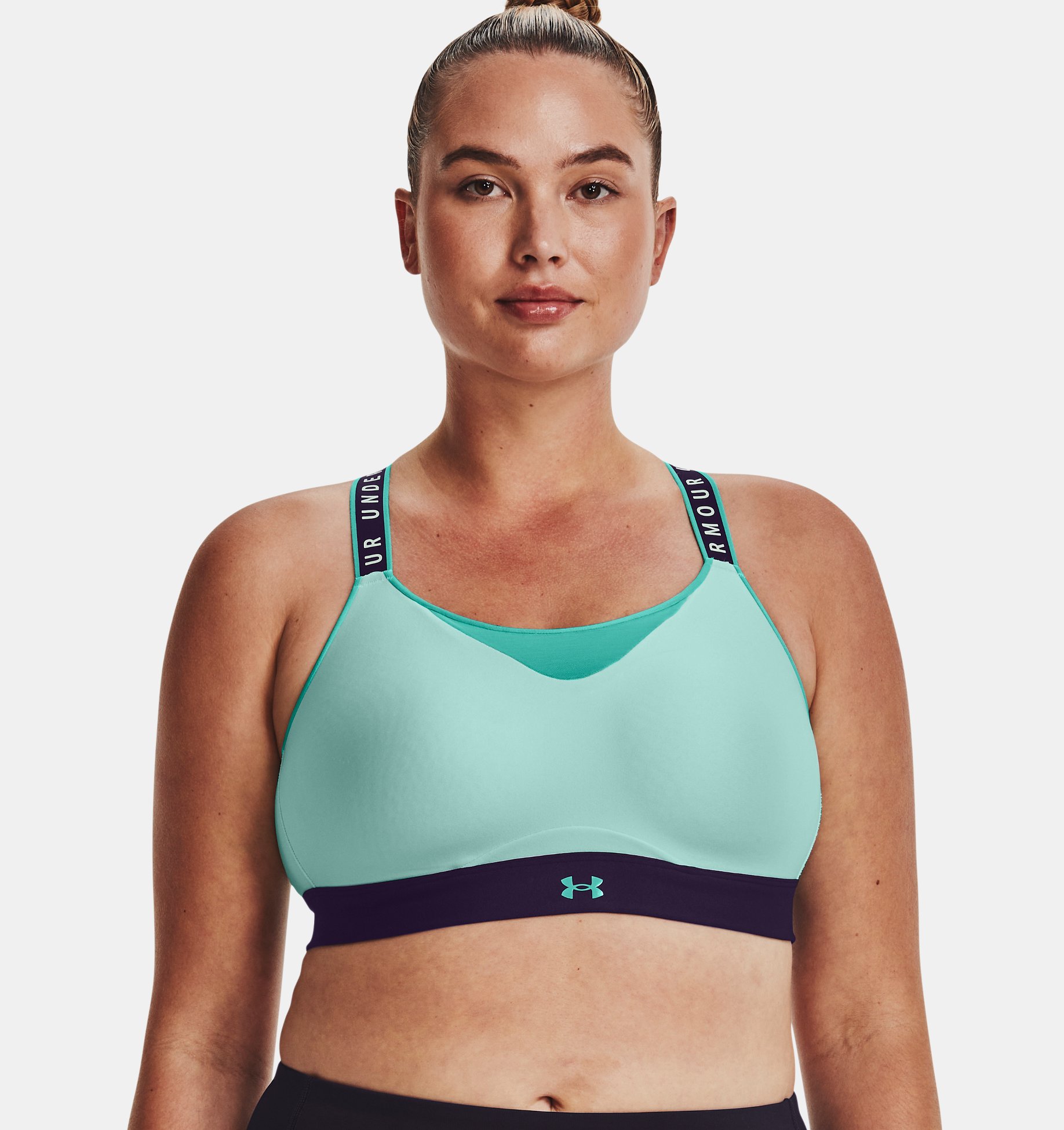 Bra deportivo UA Infinity High Blocked para mujer image number 4