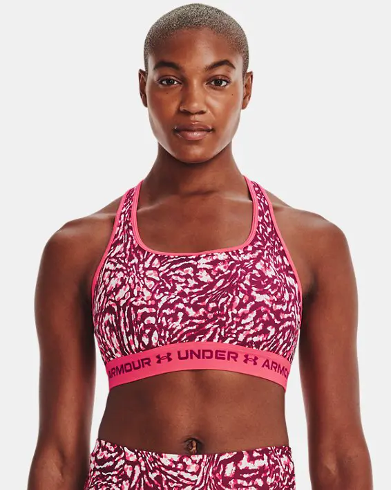 Bra deportivo Armour® Mid Crossback Printed para mujer image number 2