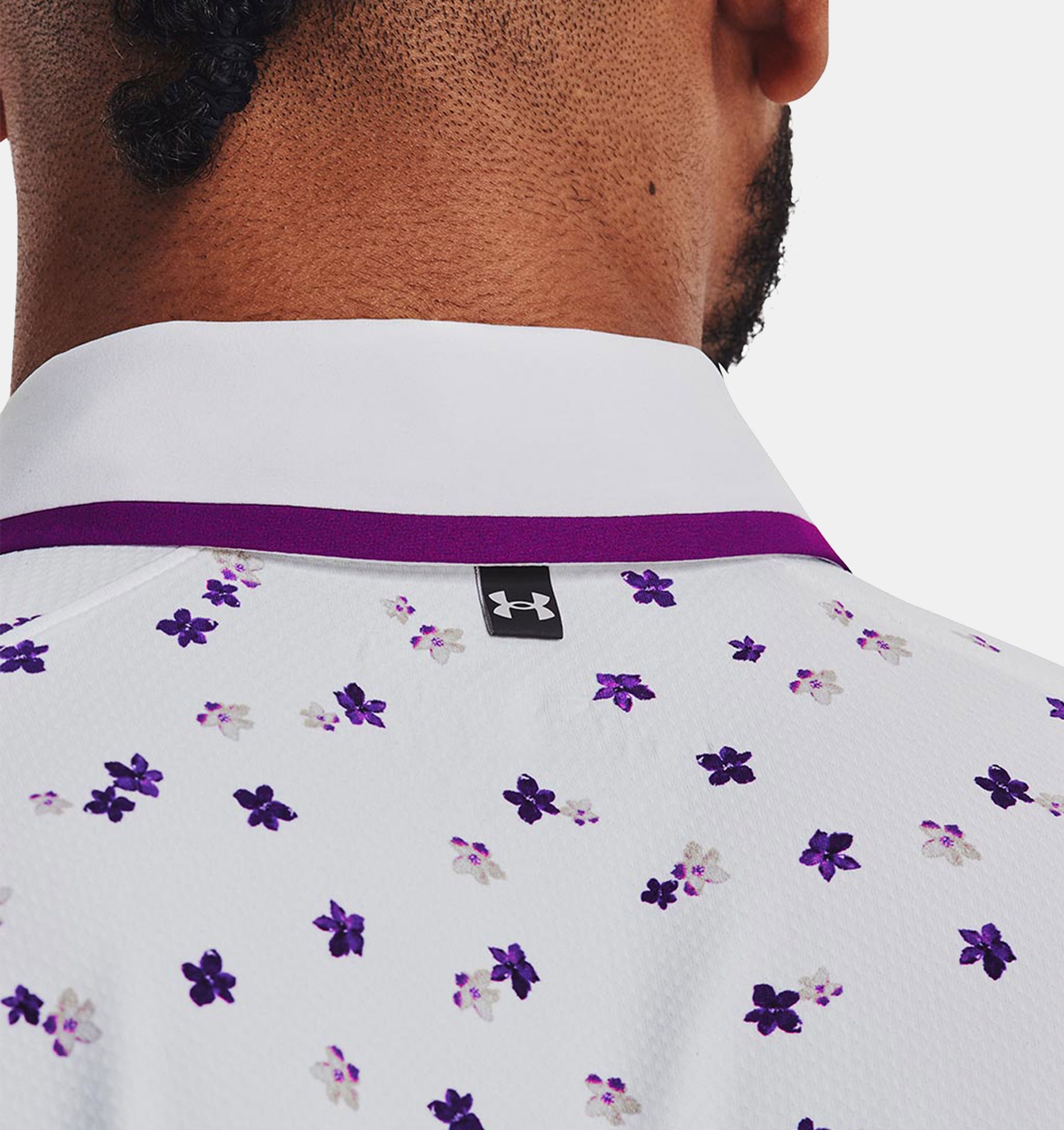 UA Iso-Chill Floral Polo-WHT,SM image number 3