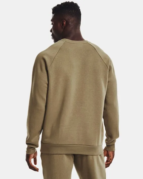 Buzo con cuello redondo de tejido Fleece UA Rival para hombre image number 1