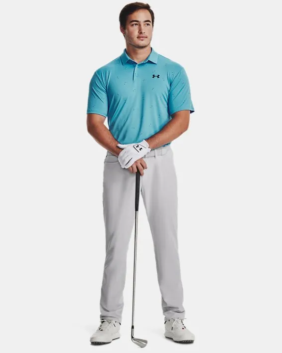 UA Playoff 3.0 Printed Polo-BLU image number 2