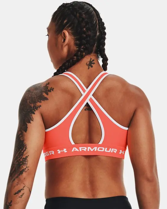 Bra deportivo de impacto medio Armour® Mid Crossback para mujer image number 1