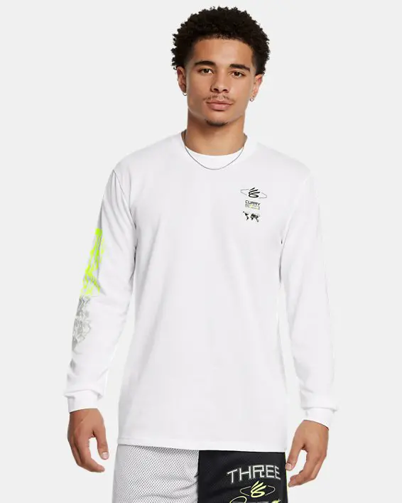 Remera de Basketball manga larga Curry Verbiage Heavyweight para hombre