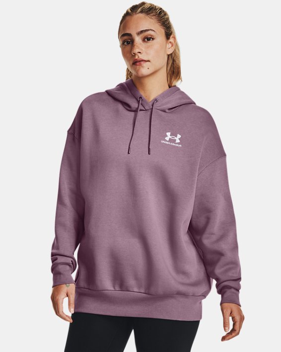 Buzo oversize con capucha UA Essential Fleece para mujer